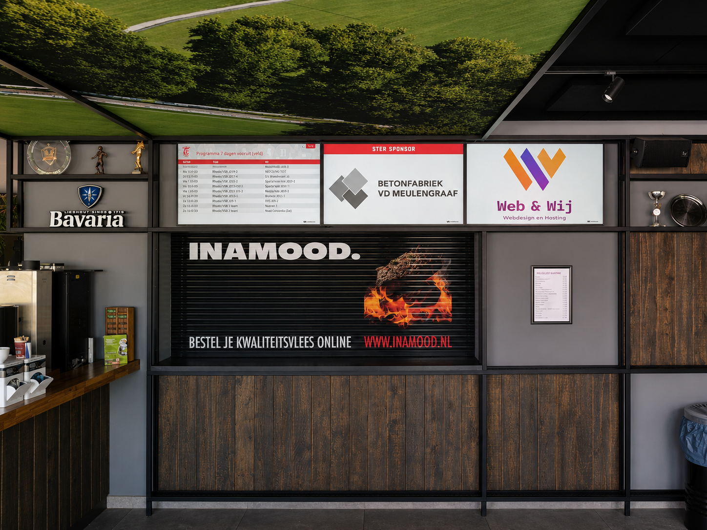 RKSV Rhode: complete AV-installatie voor de nieuwe kantine - projectfoto 8