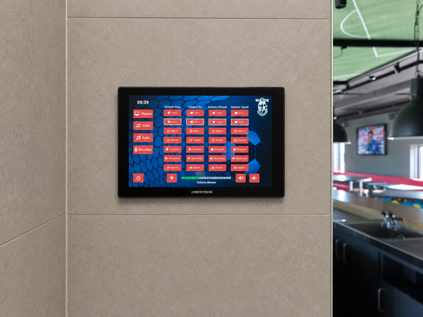 RKSV Rhode: complete AV-installatie voor de nieuwe kantine - projectfoto 9
