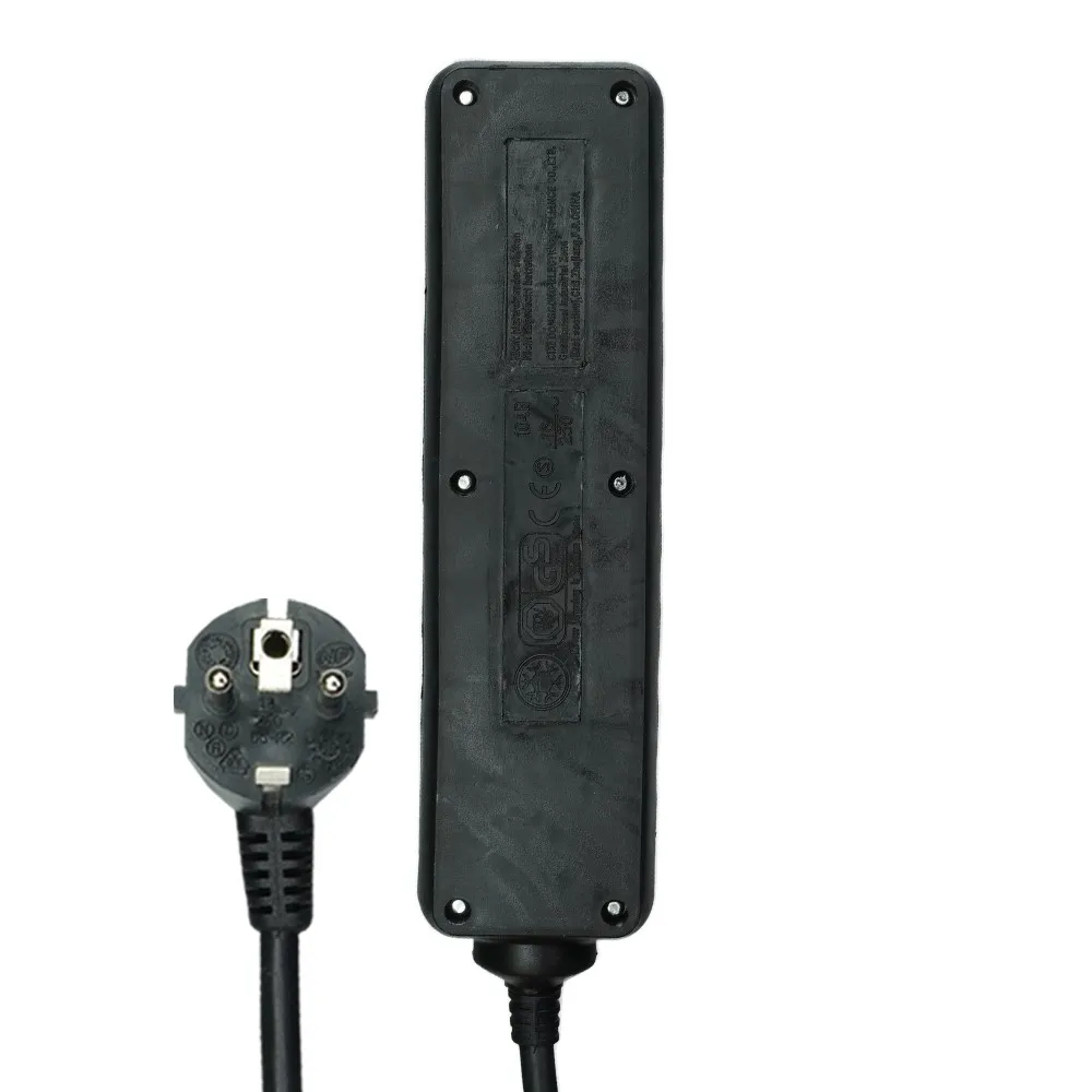 EMhub stekkerdoos zwart 4-voudig - 5 m — productfoto 1