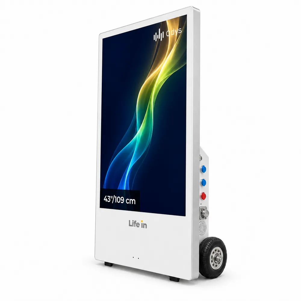 LifeIn USB mobiele accu-reclametotem - 43 inch