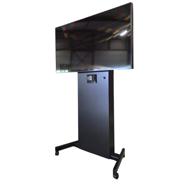 Refurbished LG 55 inch High Brightness reclame monitor op trolley set (2)
