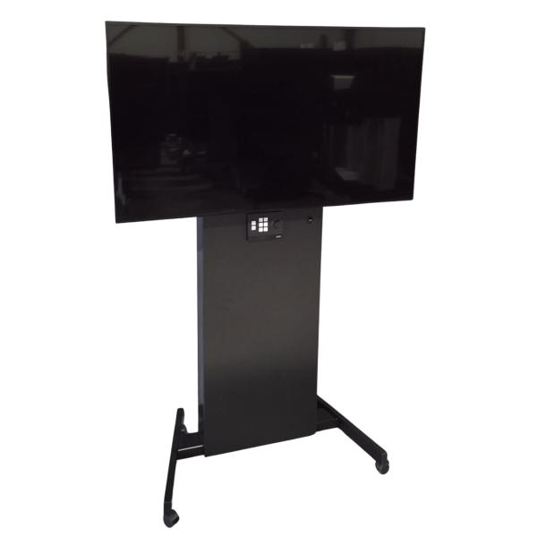Refurbished LG 55 inch High Brightness reclame monitor op trolley set (2)