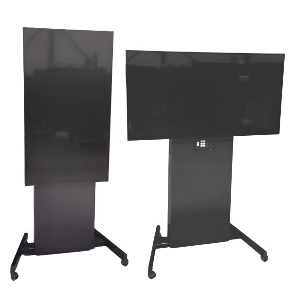 Refurbished LG 55 inch High Brightness reclame monitor op trolley set (2)