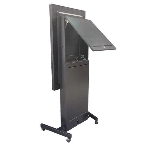 Refurbished LG 55 inch High Brightness reclame monitor op trolley set
