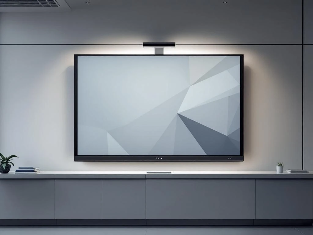 90-inch interactief touchscreen display op wandmontage in moderne klaslokaal met minimalistische interface