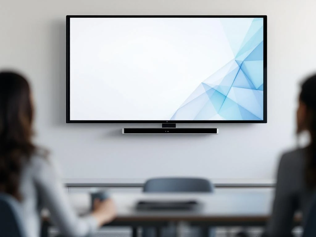 90-inch interactief touchscreen display op wandmontage in moderne klaslokaal met minimalistische interface