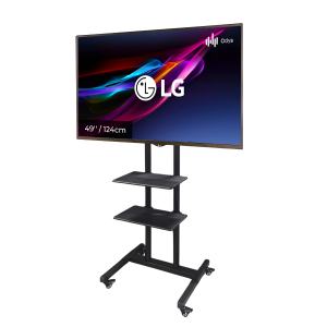 Refurbished LG 49 inch monitor met trolley set